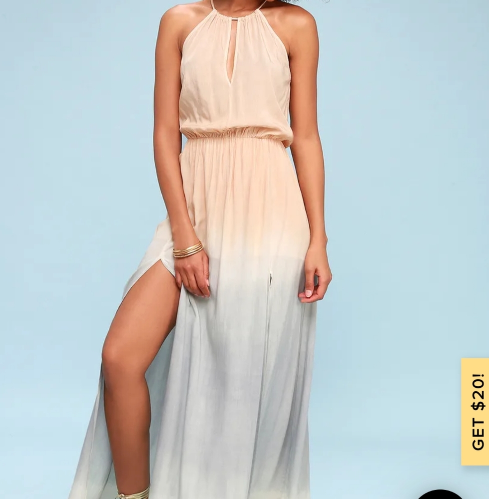 Lulu's balliage peach dress